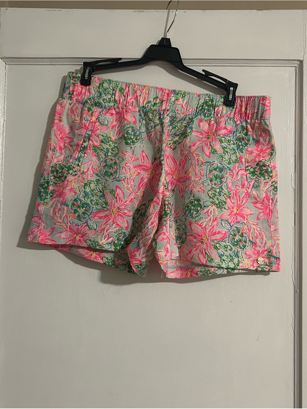 Lilly Pulitzer Pink and Green Floral Shorts